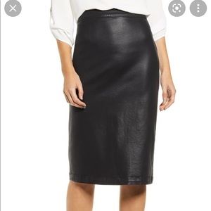 Jen 7 by for all 7 mankind coated denim pencil skirt